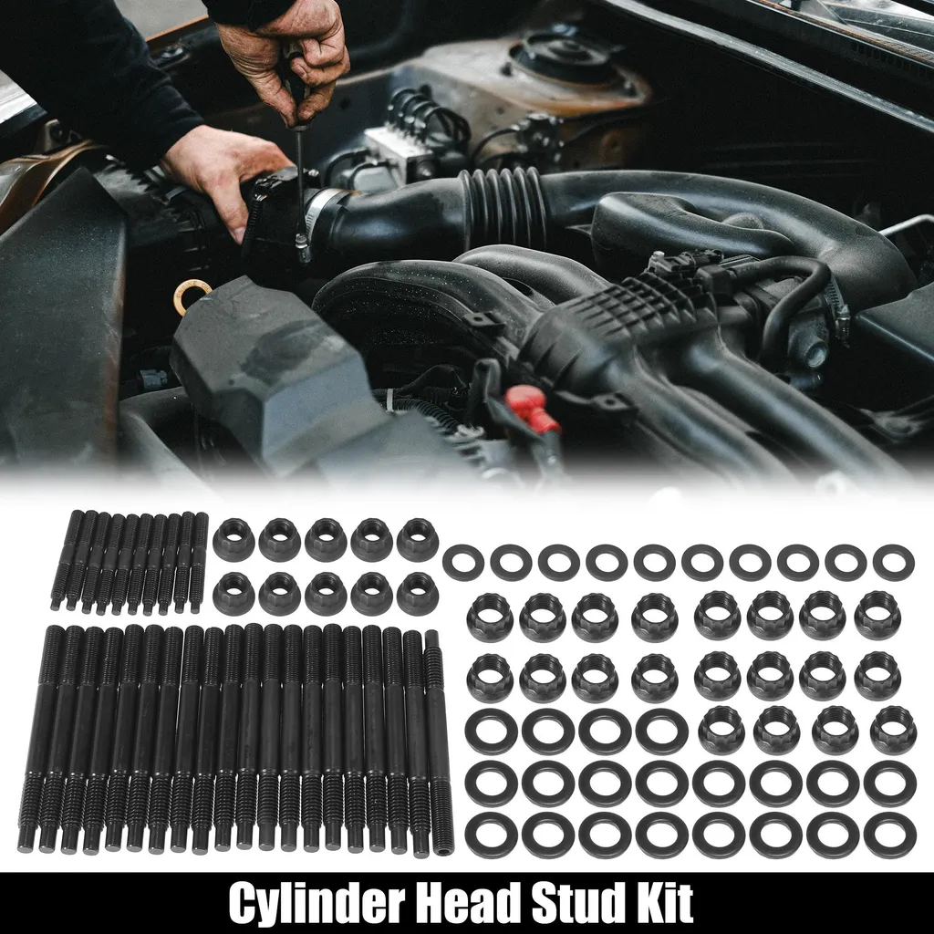 Kit de Goujons de Culasse avec 2 Types de Goujons pour Moteur de Voiture