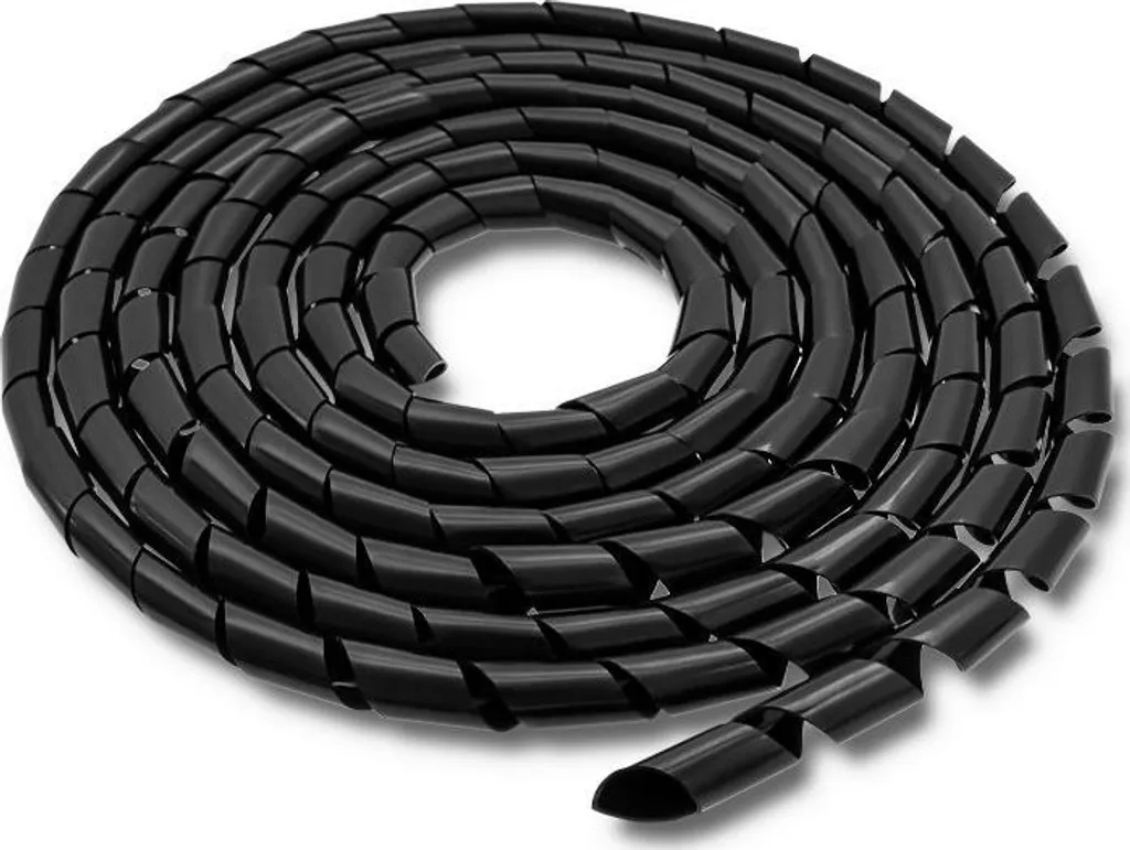 Qoltec Cable organizer 6mm 10m Black