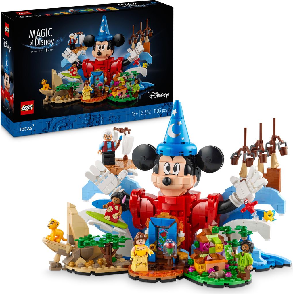 LEGO Ideas Disney Magie, Modell zum Sammeln, Bauen und Ausstellen, mit Micky Maus, Simba, Geppetto und weiteren Charakteren als Minifiguren, Gesche...