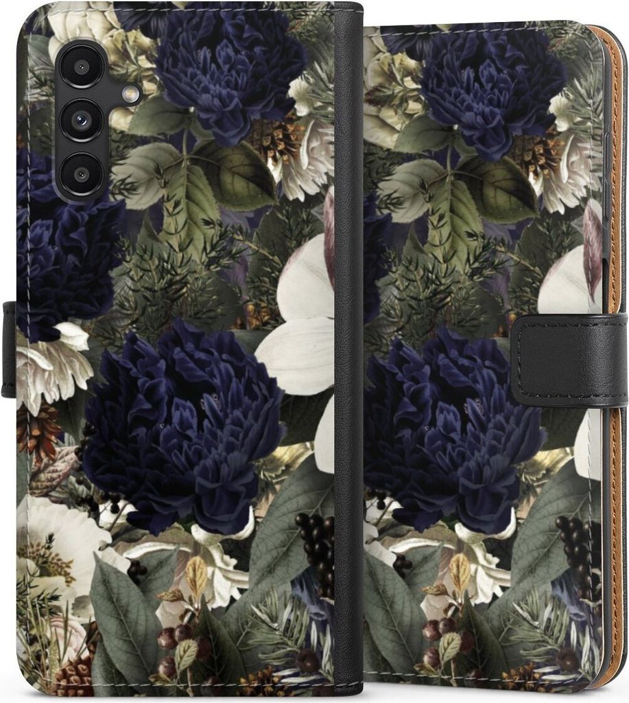 DeinDesign Klapphülle für Samsung Galaxy A04s Handytasche Lederhülle Tasche Blumen Utart Vintage