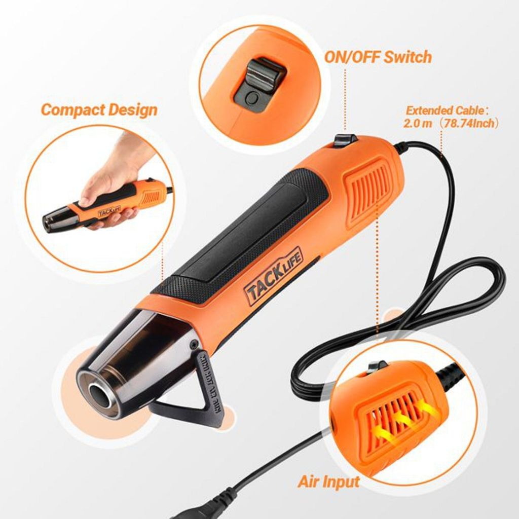 TACKLIFE Mini-Heißluftpistole, 350 W/662 °F Heißluftpistole Produktbild 4