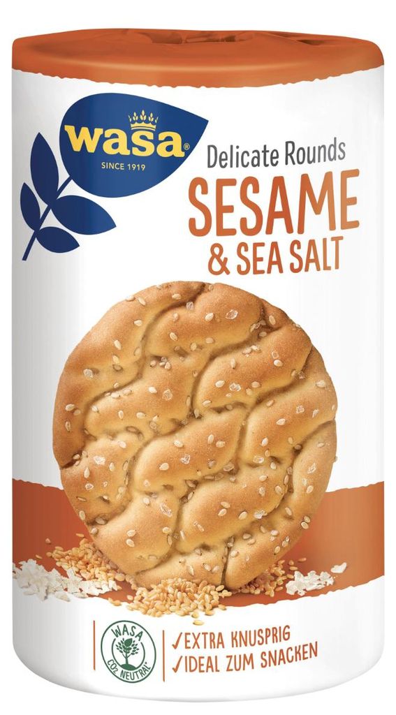 Wasa Delicate Rounds sésame et sel de mer golden baked Image du produit 
