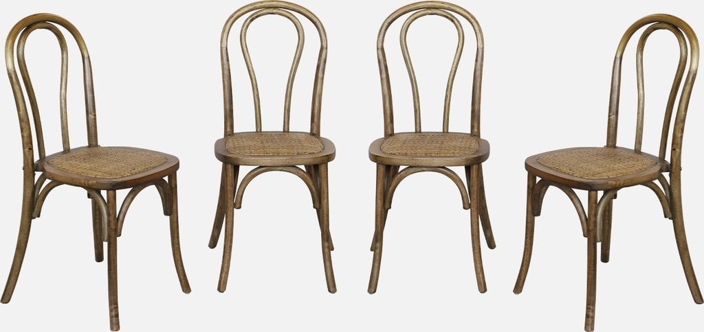 sweeek - 4er-Set Vintage-Stühle aus Holz und Produktbild 