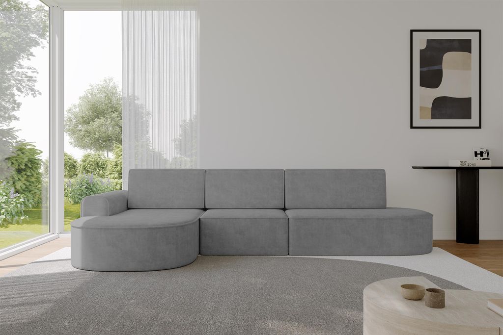 ALTDECOR Ecksofa mit Schlaffunktion und Bettkasten - Produktbild 