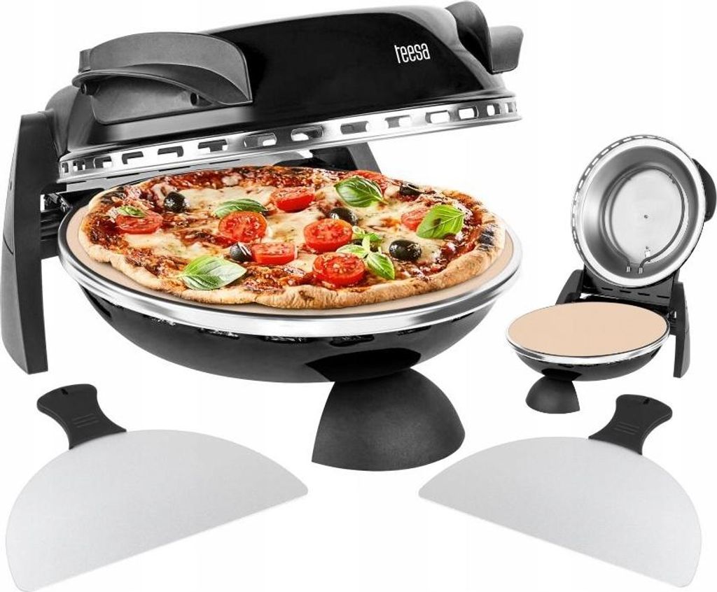 Teesa Pizzaofen 400°C 1200W Steinfenster 2 Flügel