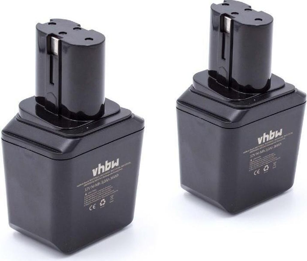 vhbw 2x Akku kompatibel mit Strapex STB-50, STB-52, STB-60 Werkzeug (3000 mAh, NiMH, 12 V)