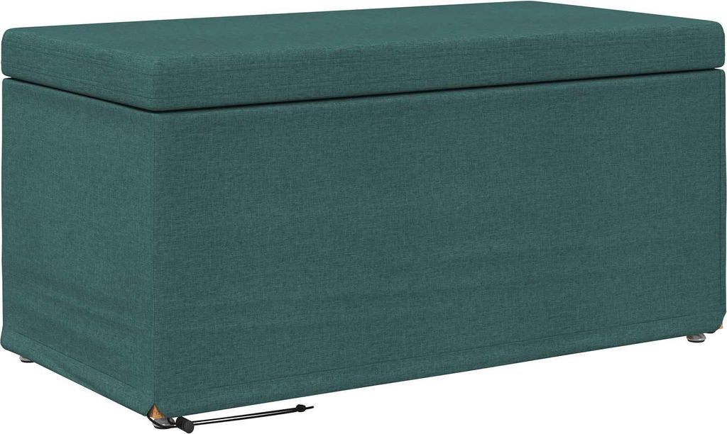 Hocker Dunkelgrün 81 x 41 x 40 cm Stoff und Pressholz