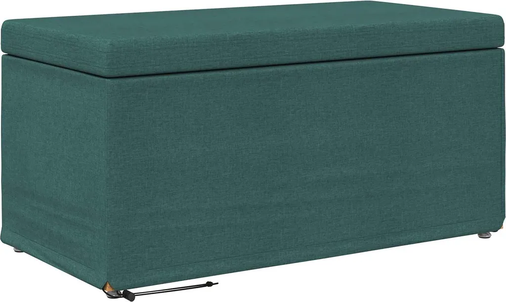 vidaXL Sgabello Verde scuro 81 x 41 x 40 cm Tessuto e legno pressato