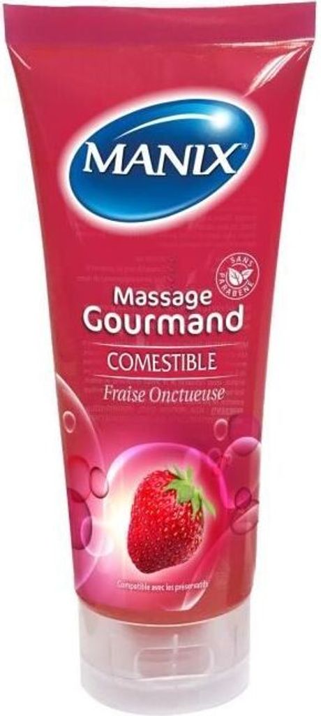 Intim-Massagegel MANIX Essbares Erdbeer-Gel 200 ml Gleitmittel