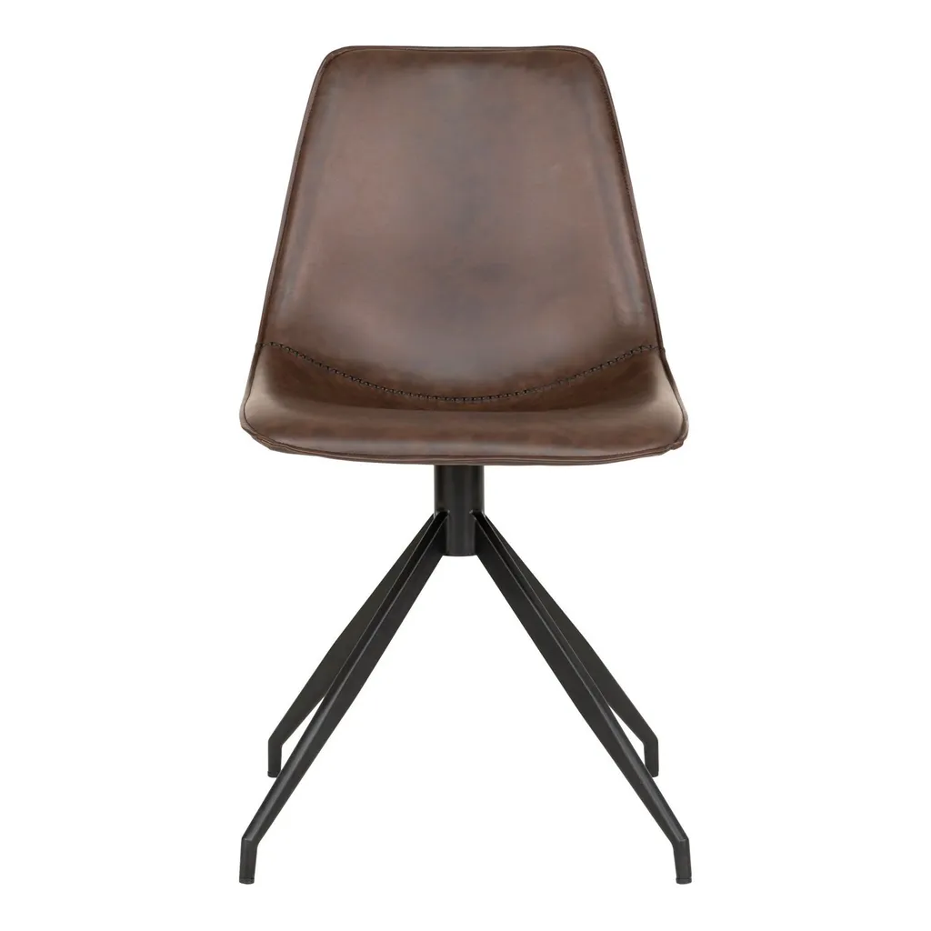 Chaise de table Monaco marron polyuréthane pour cuisine et salon