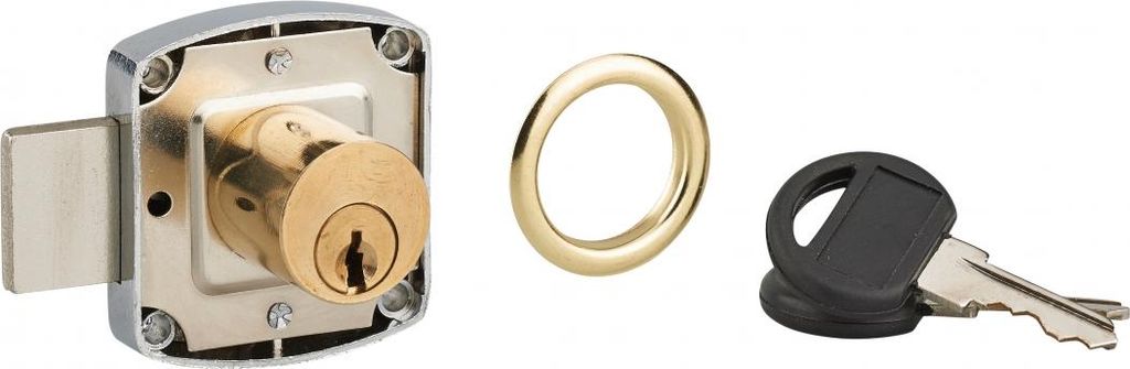 Serrure de meuble en applique pour porte d'ameublement, axe Image du produit 