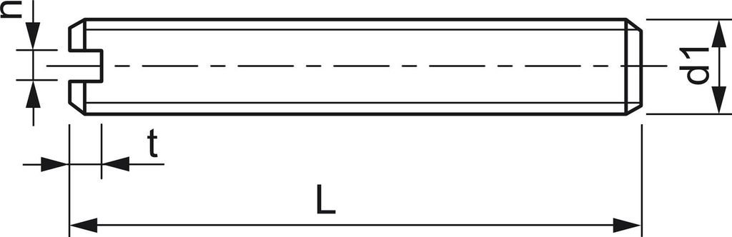 ISO4766 14H M 8x 60 verzinkt Gewindestift mit Schlitz und Kegelkuppe (DIN551)
