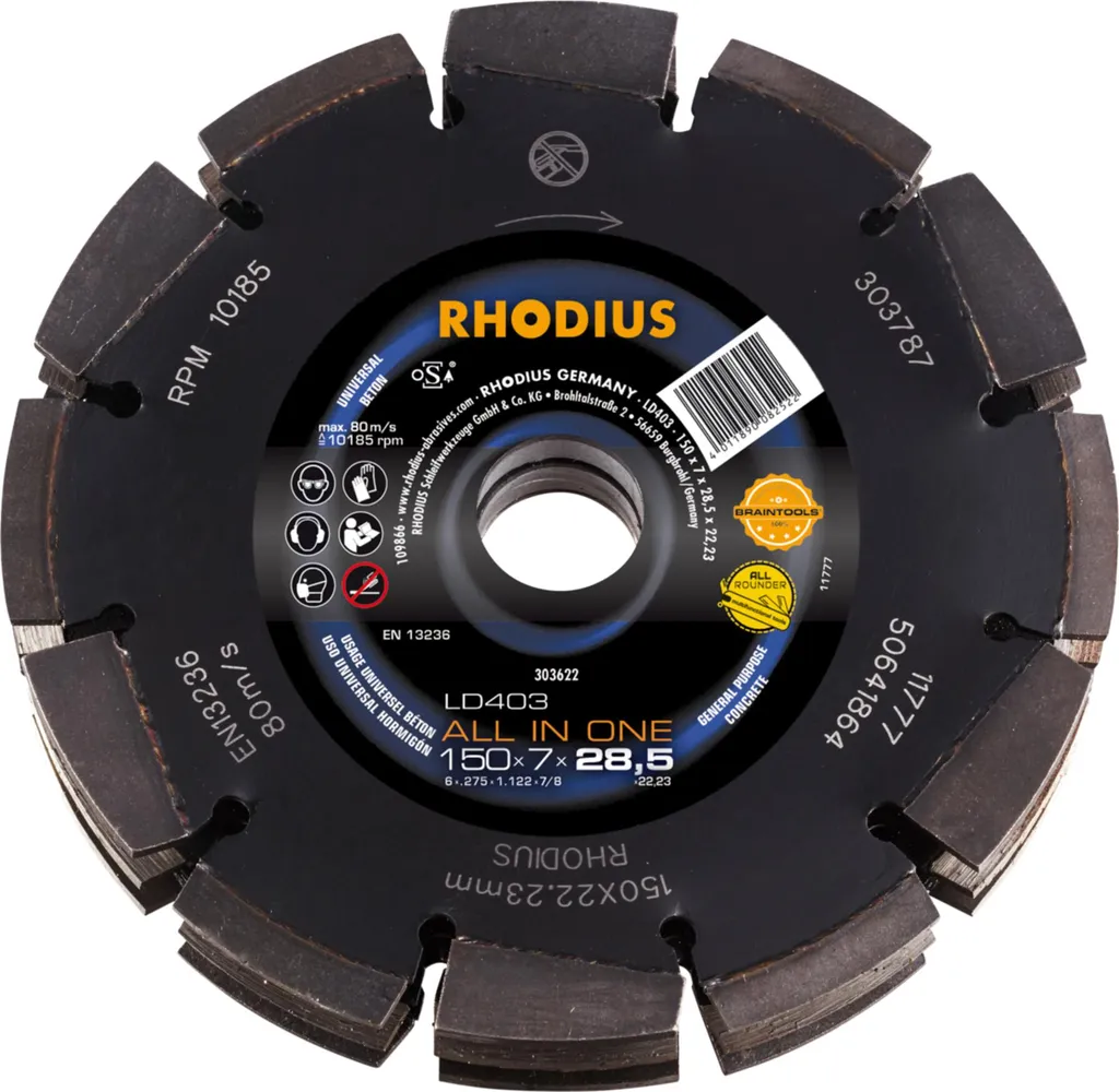 Disque diamant 150 mm pour découper le béton sur chantier avec précision