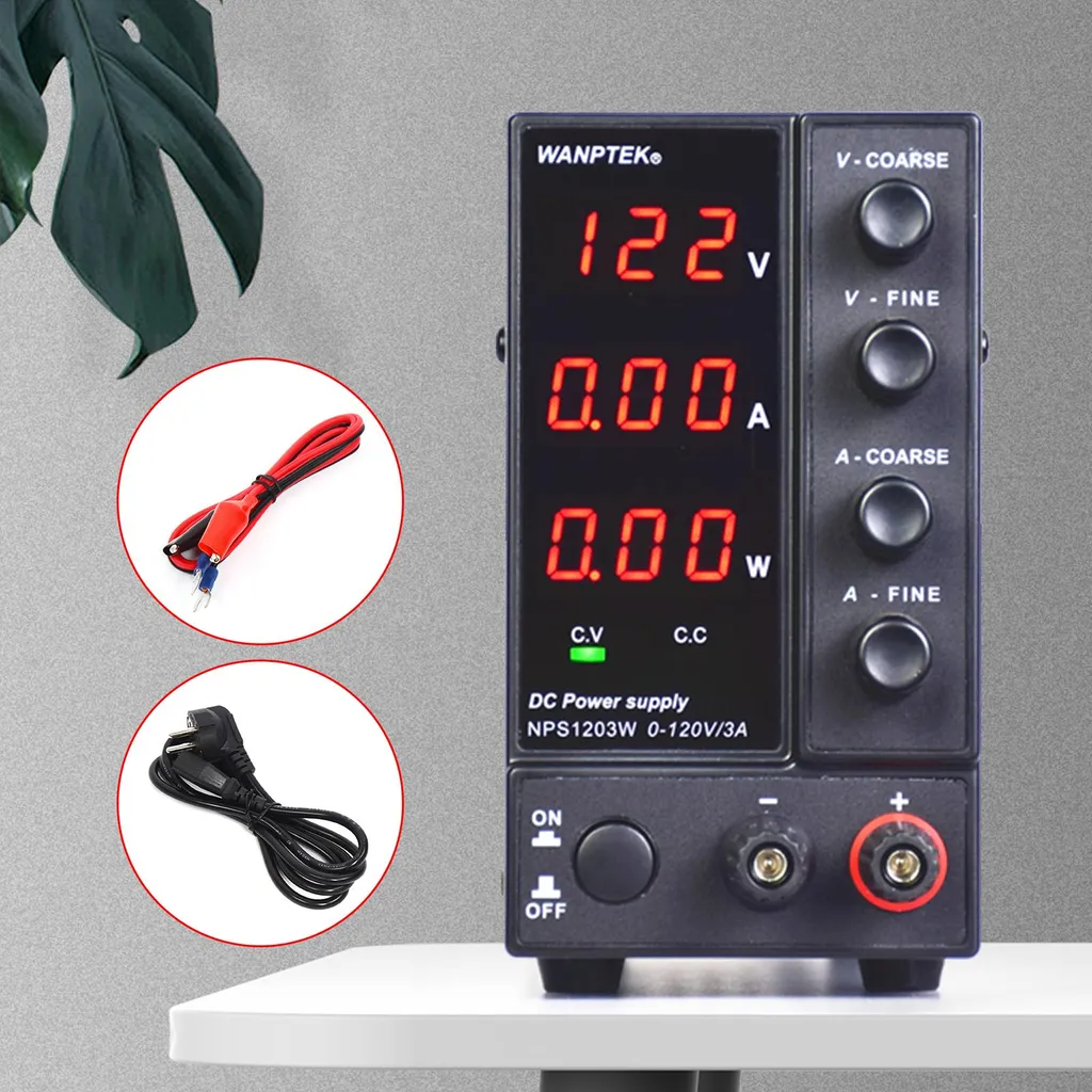 Alimentation électrique compacte à tension réglable de précision, noir - 2