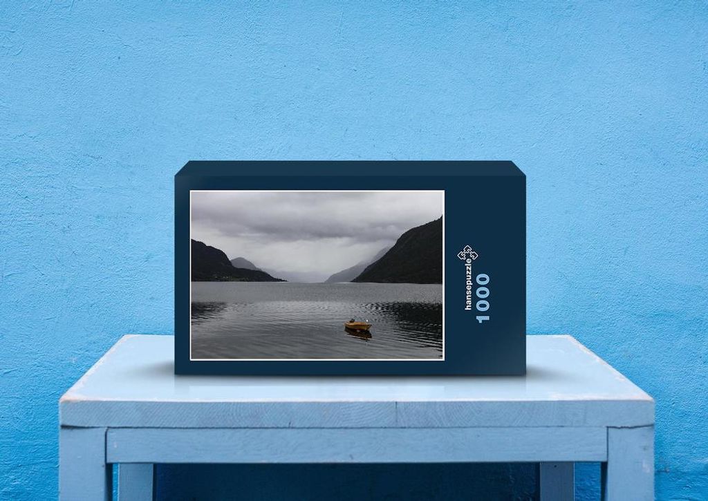 hansepuzzle 31515 - Nordfjord Puzzle, 1000 Teile, Natur, 60,0 x 46,0cm mit hochwertiger Aufbewahrung, Kartonbox und wiederverschließbarem Beutel