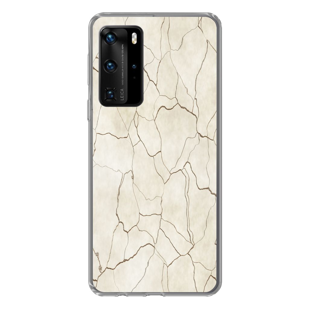 MuchoWow Handyhülle Schutzhülle Hülle für Huawei P40 Pro Marmor - Chic - Muster Silikon Softcase Handy Hülle - Schutz