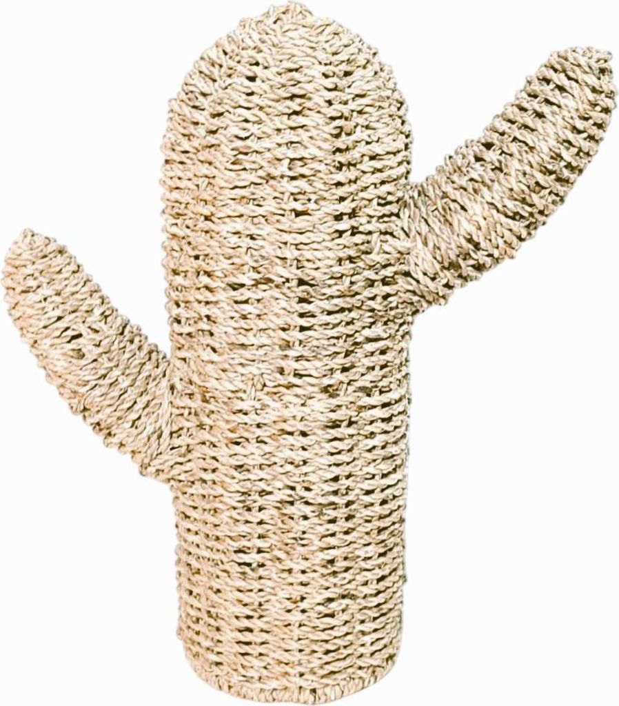 Fine Asianliving Handbraided Jute Cactus Decor 50x50cm Hand Thailand