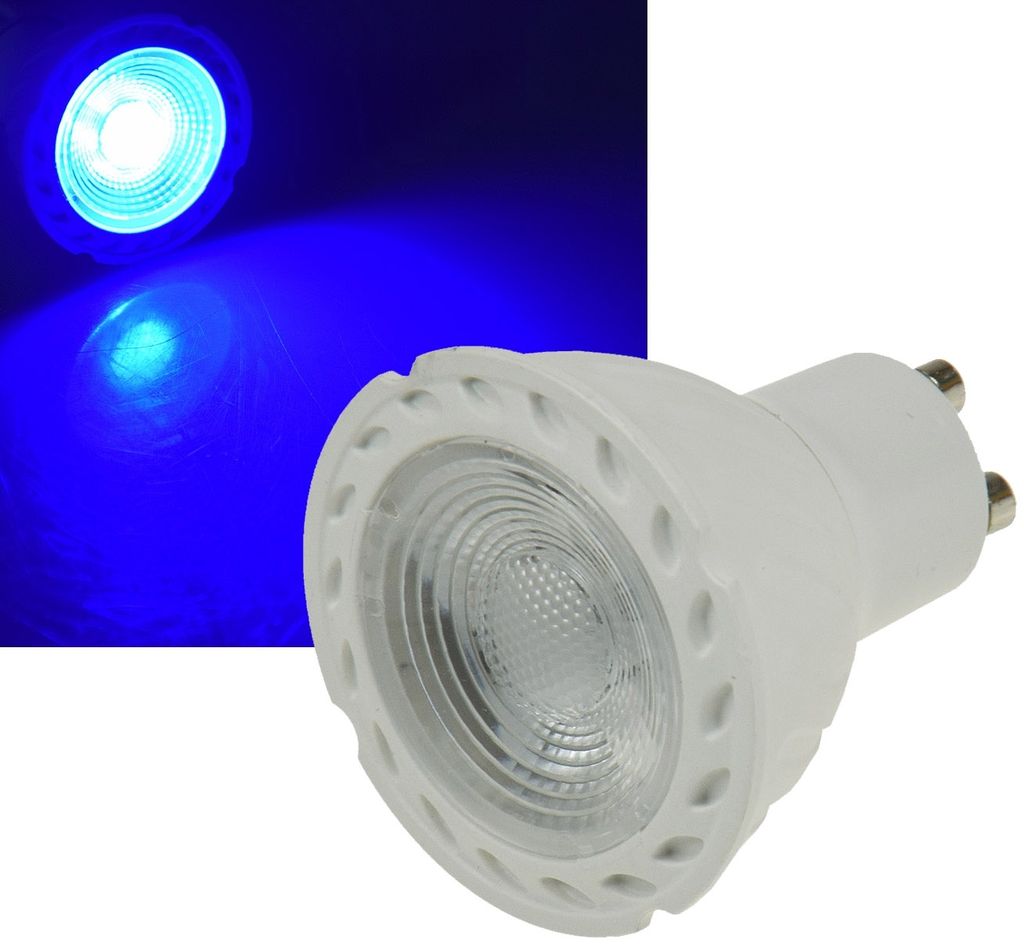 ChiliTec 22361 LED Strahler GU10 "LDS-50" blau 38°, 230V/5W