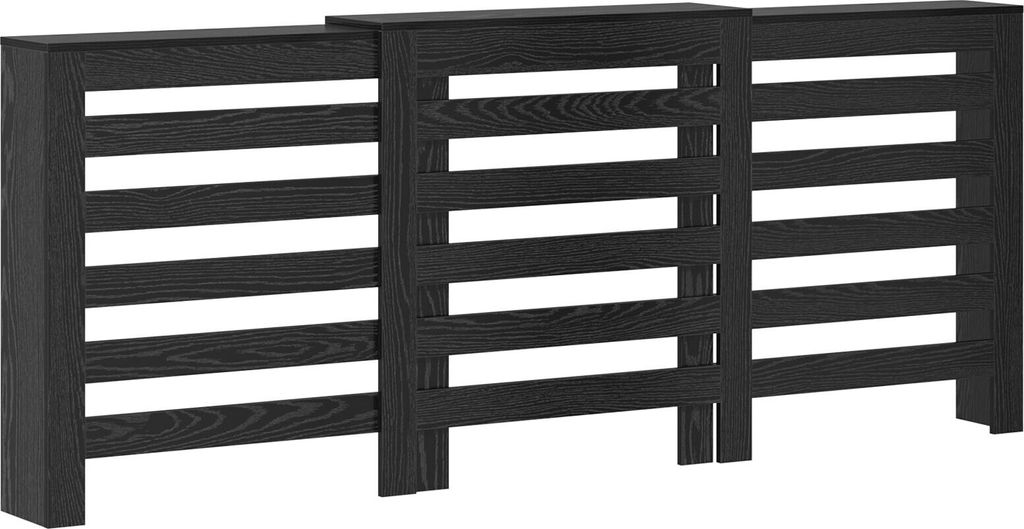Möbel Schwarzes Eichen-Radiatorcover Schwarze Eiche Massivholz Eiche - Klima- & Heizgeräte Zubehör 869222