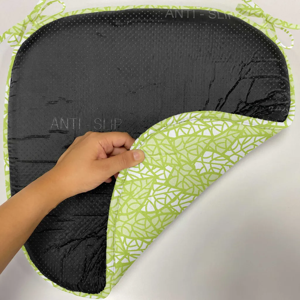 Coussin décoratif 40x40 vert pomme avec sangles de fixation - Pack de 4 - 2