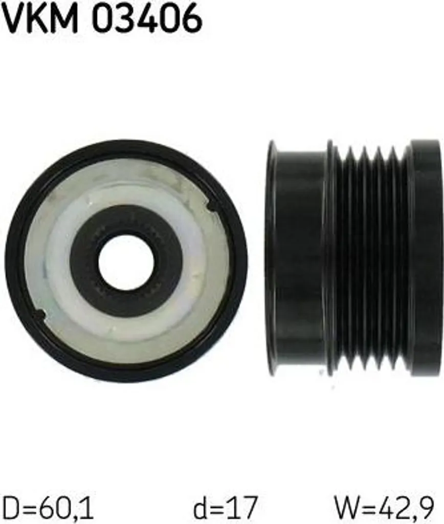 Poulie Débrayable Alternateur SKF VKM 03406 pour Vectra et Signum Berline