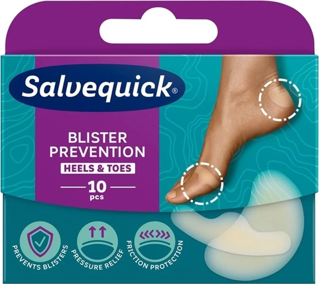 Cerotti per calli del piede Salvequick, 10 pezzi - Soluzione resistente all'acqua con pressione istantanea. Accelera la guarigione e protegge dai batteri.