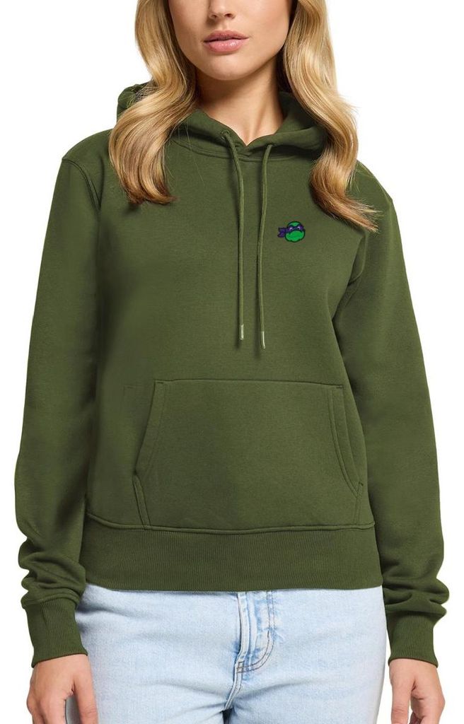 Spreadshirt TMNT Donatello Stick Damen Premium Hoodie, XL, Khaki