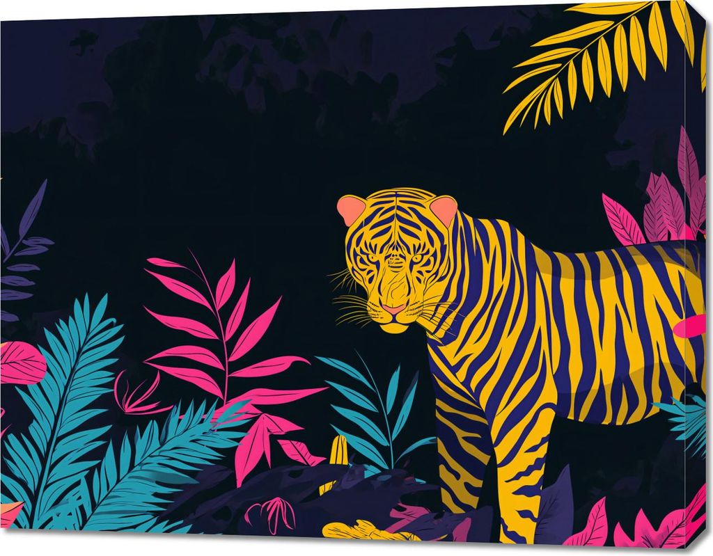 Bild 90x70cm Tiger im Riss
