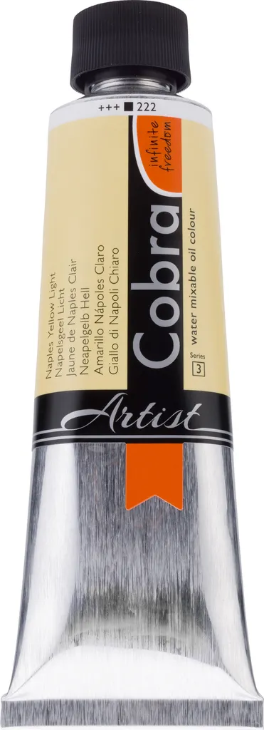 Cobra Artist Peinture à l'Huile Jaune Clair Naples 222 en Tube 150 ml
