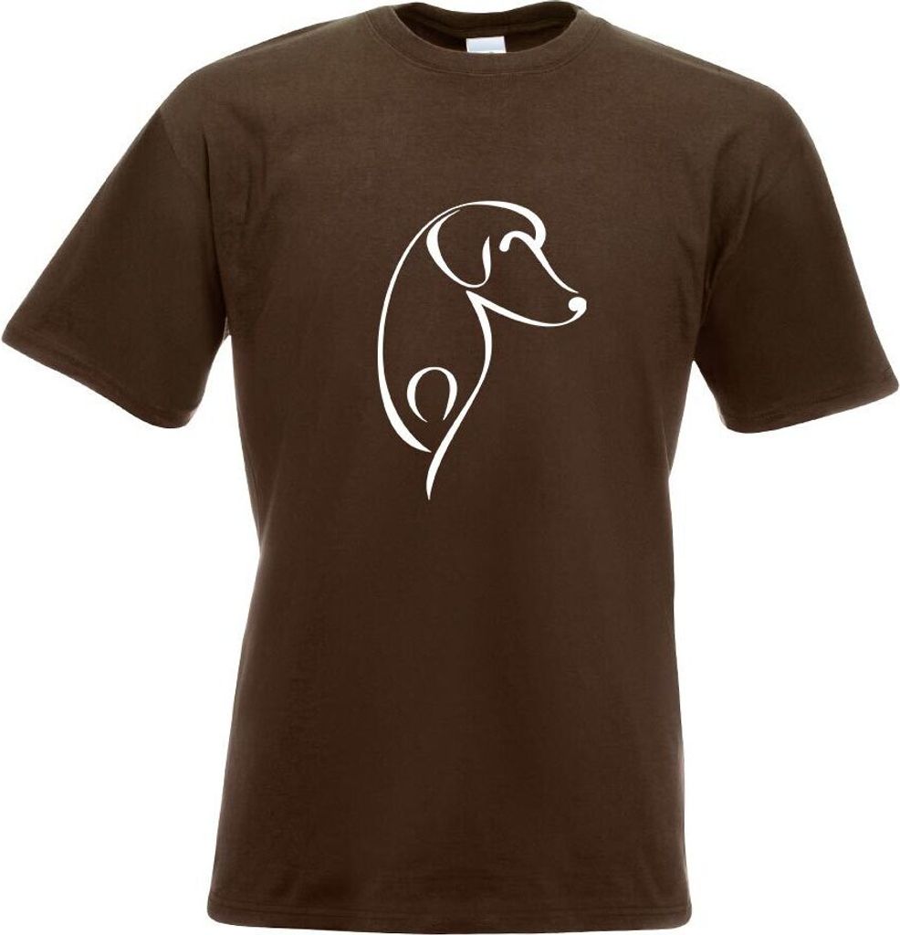 Kiwistar - T-Shirt - Chocolate - Hund Motiv2 Motiv Bedruckt Funshirt Design Print - mit Motiv Bedruckt - Funshirt Design - Sport - Freizeit - Herre...