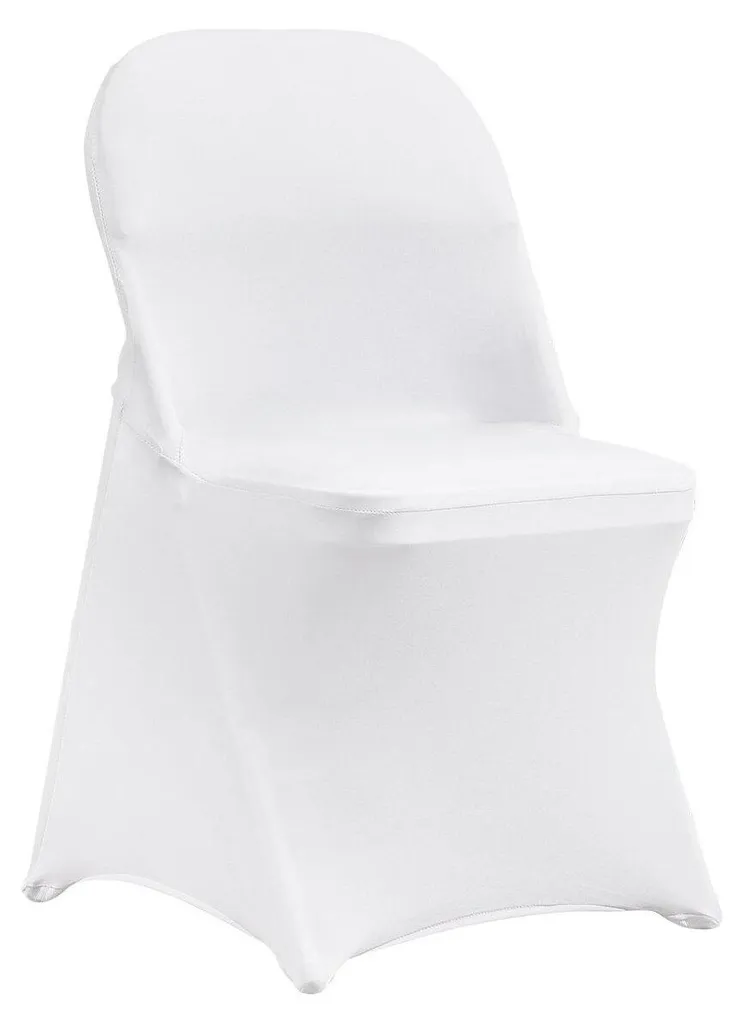 Housse de chaise extensible lavable en élasthanne blanc lot de 12 pièces