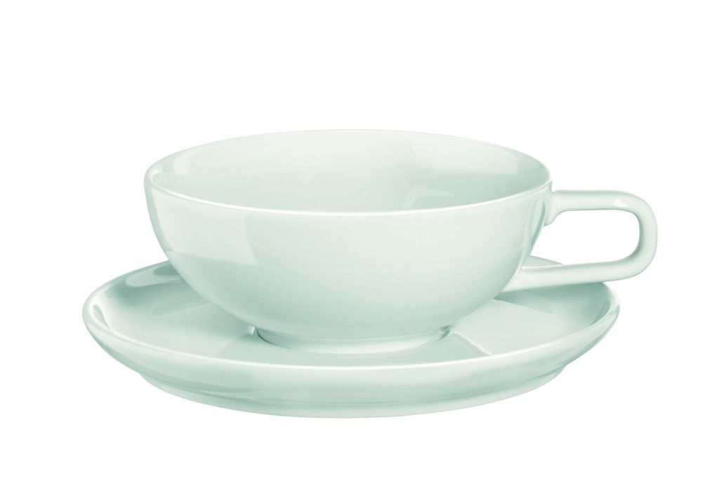 ASA Selection Kolibri Teetasse, mit Untere, Schale, Schälchen, Tasse, Teebecher, Porzellan, Weiß, 200 ml, 25111250