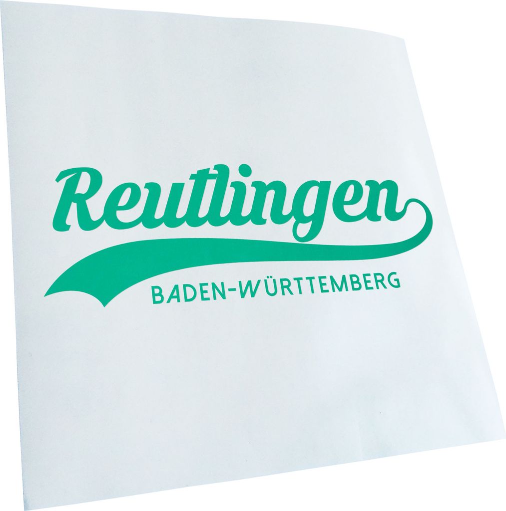 Kiwistar - Autoaufkleber - Reutlingen Baden-Württemberg - Türkis - 60x20cm - Aufkleber für Auto, Laptop, Fahrrad, LKW, Motorrad mehrfarbig JDM D...