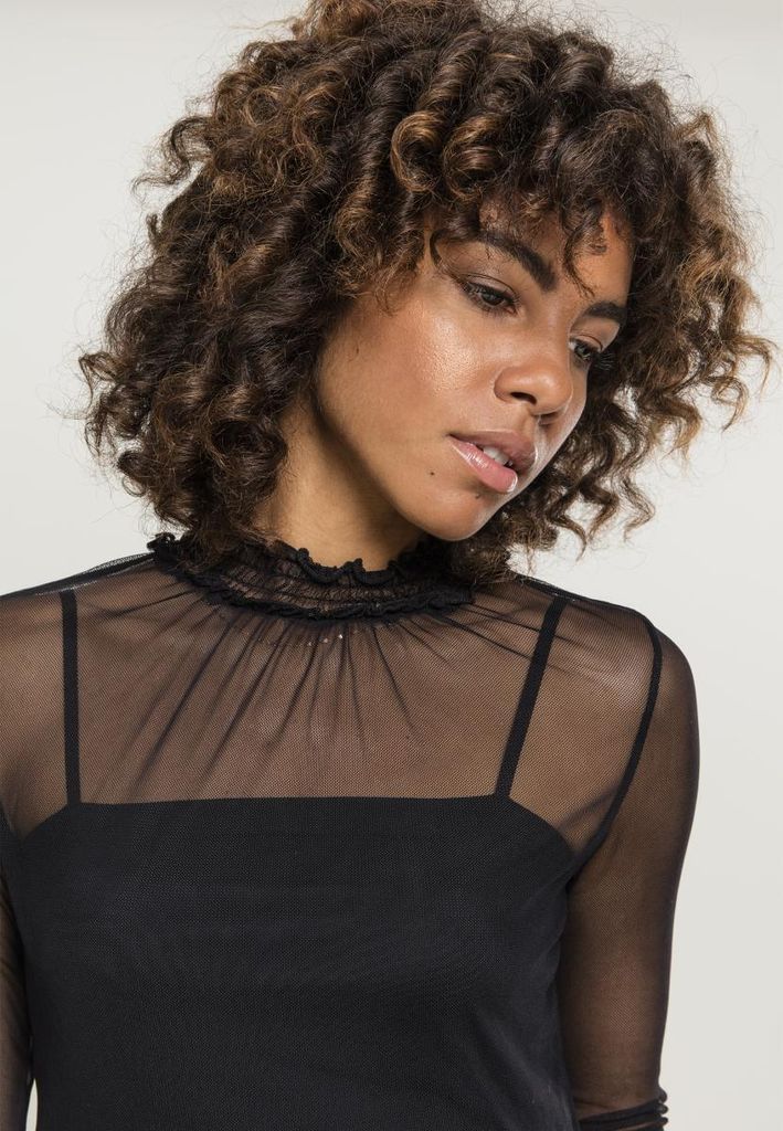 Urban Classics LADIES DOUBLE LAYER - T-shirt à manches longues - black/noir
