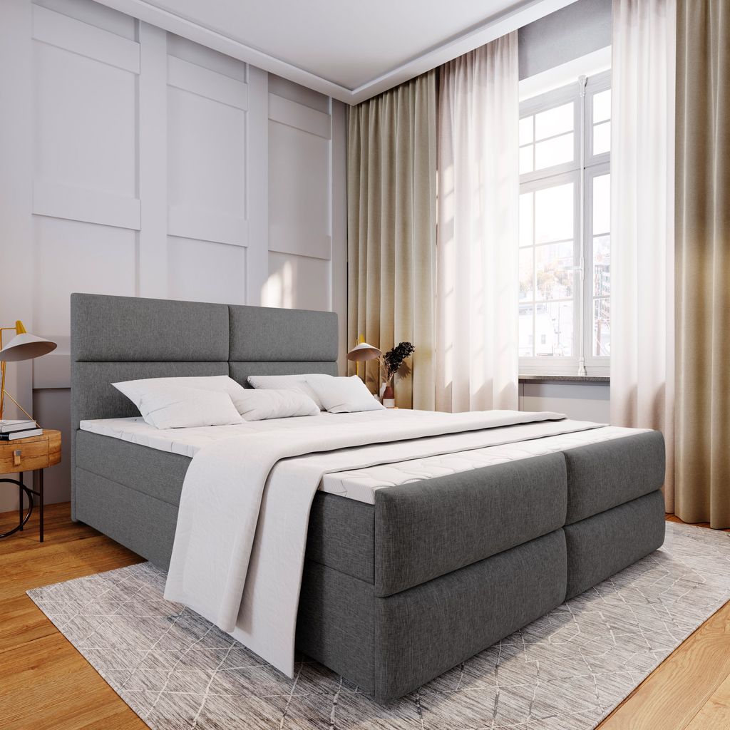 Masseno Boxspringbett MULEN 180x200 cm Komplett-Set mit Produktbild 