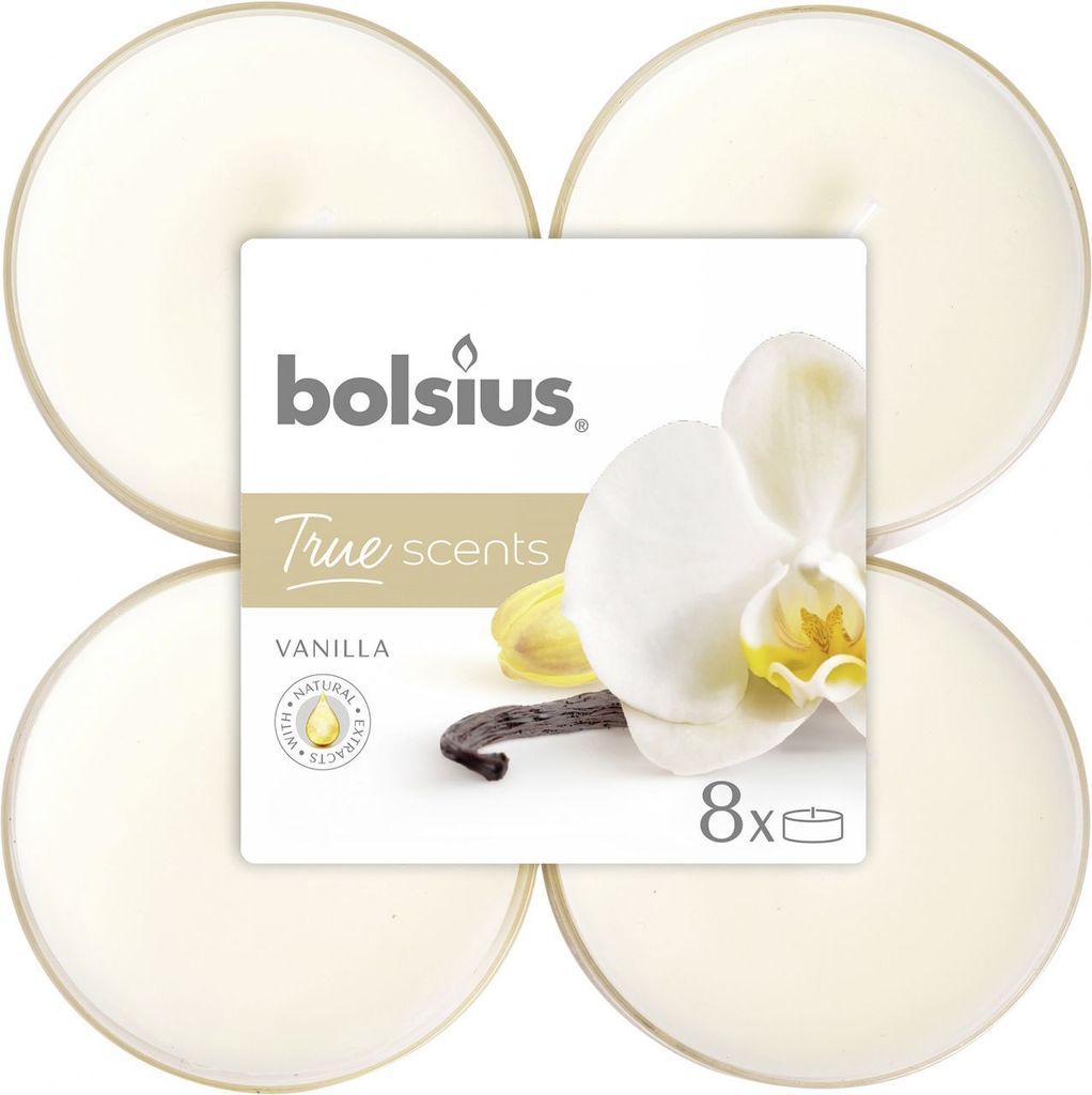 Bolsius Duftteelichter Maxi Vanille, Höhe 1,17 cm, Ø 4,5 Produktbild 