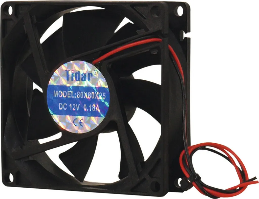 Eurolite BF-12 Ventola 12V 80mm - Portata 45m³/h per Progetti DIY