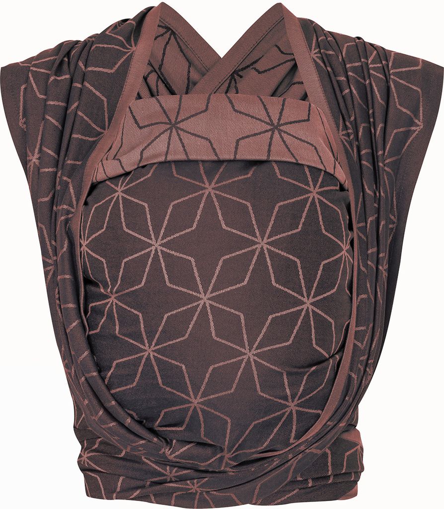 HOPPEDIZ Babytragetuch Gewebtes Tragetuch kbA ab Geburt bis ins Kleinkind-Alter, 100 % Baumwolle Malmö rose 4,60 m x 0,70 m