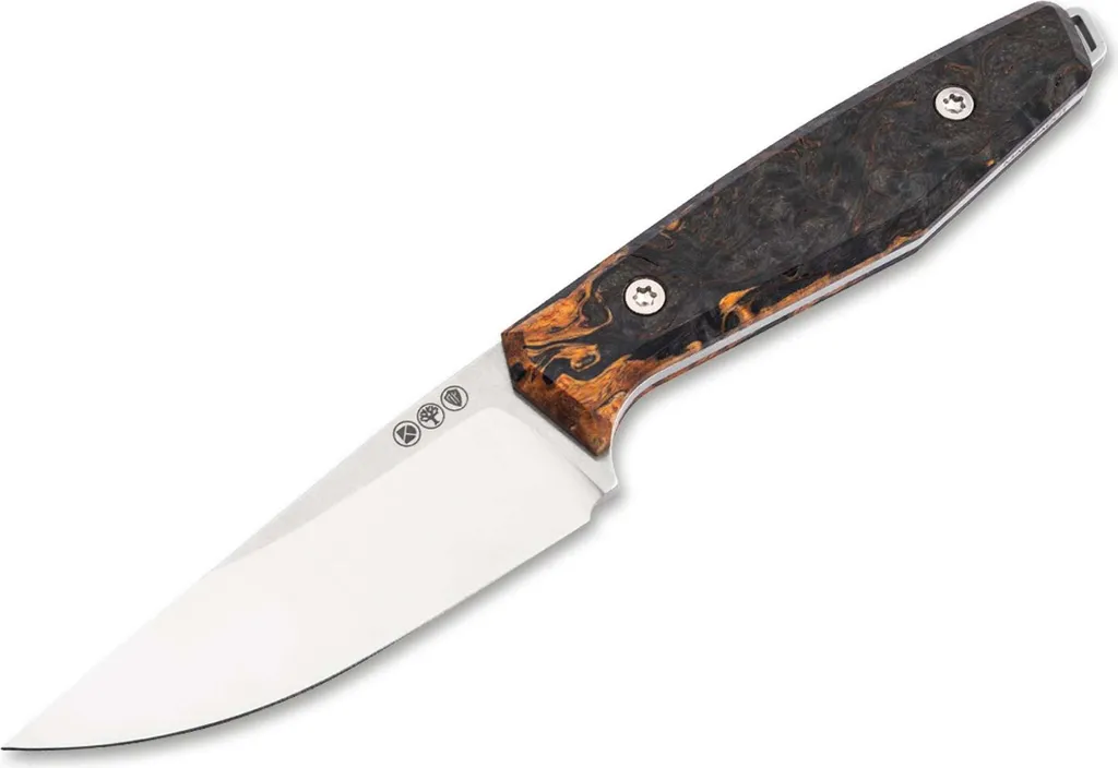 Couteau de poche fixe Böker AK1 en acier MagnaCut et manche Maserbirke