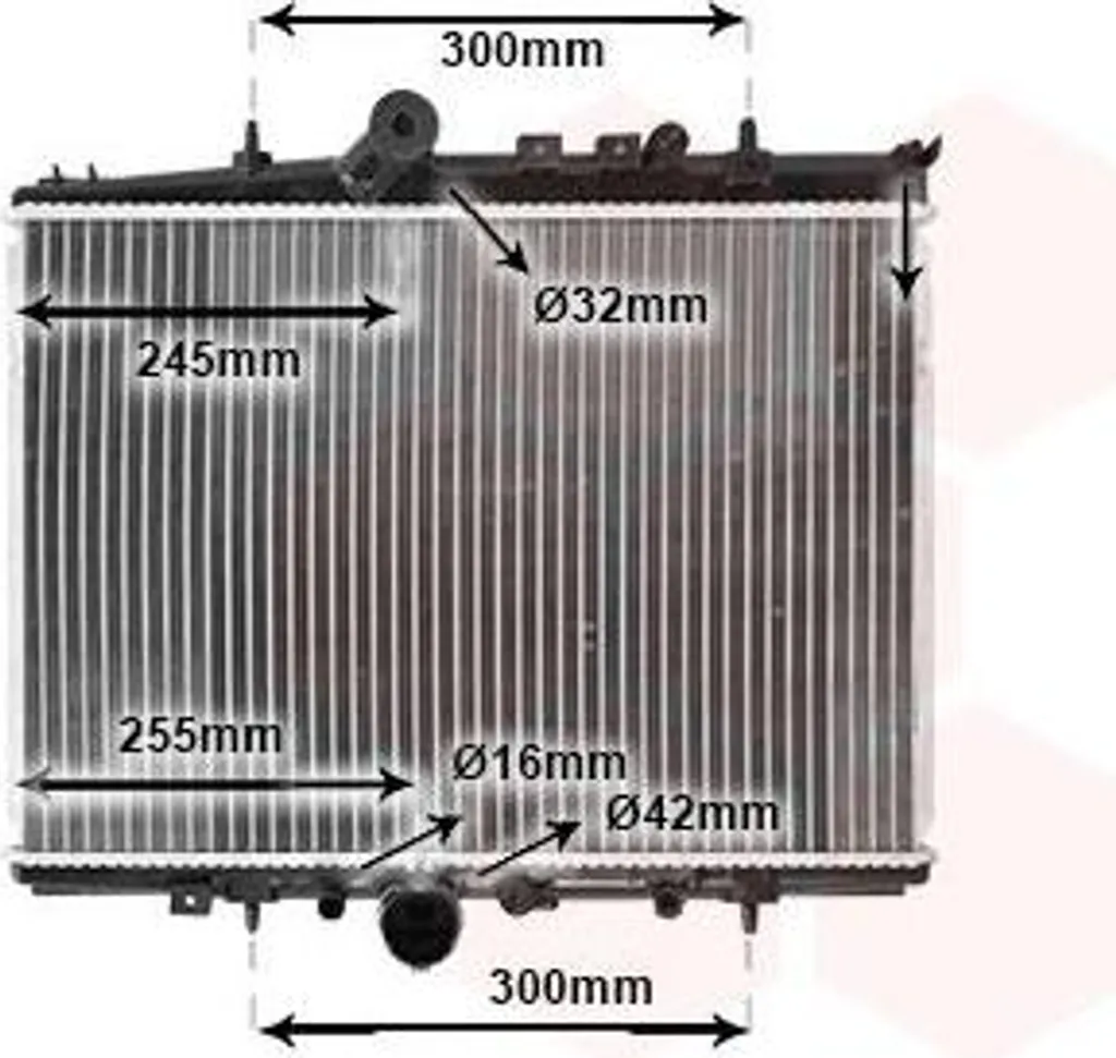 Radiateur à eau de refroidissement pour Citroën C5 et Peugeot 607 9D