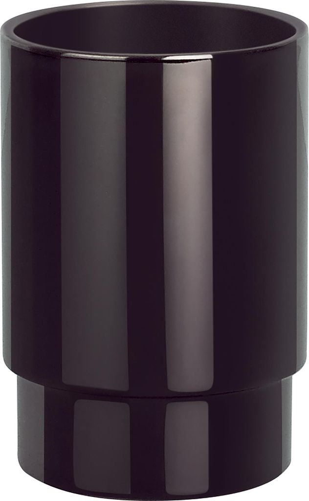 Spirella Zahnputzbecher Zahnbürstenhalter Nyo Steel 6,5 x 9,5 cm Schwarz