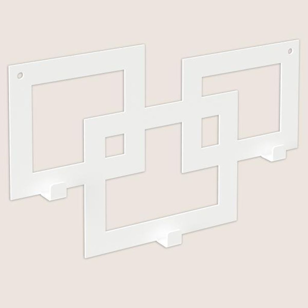 SQUARE 300 Kleiderbügel weißes Metall