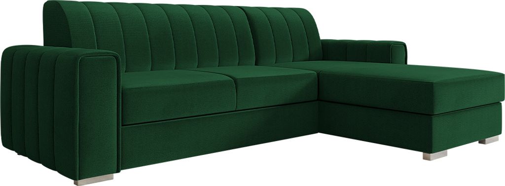 MIRJAN24 Ecksofa Kenzo, L-Form Polsterecke, Couchgarnitur mit Bettkasten und Schlaffunktion (Farbe: Manila 35, Seite: Rechts)