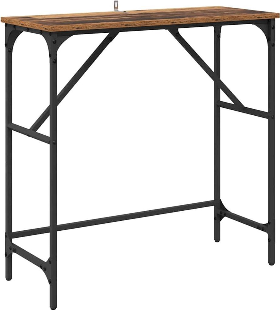 "SALE 2026"Nachtschrank - Konsolentisch - Beistelltisch für Schlafzimmer - Altholz 75 x 32 x 75 cm Holzwerkstoff - Nachttische & -schränke DE2132983