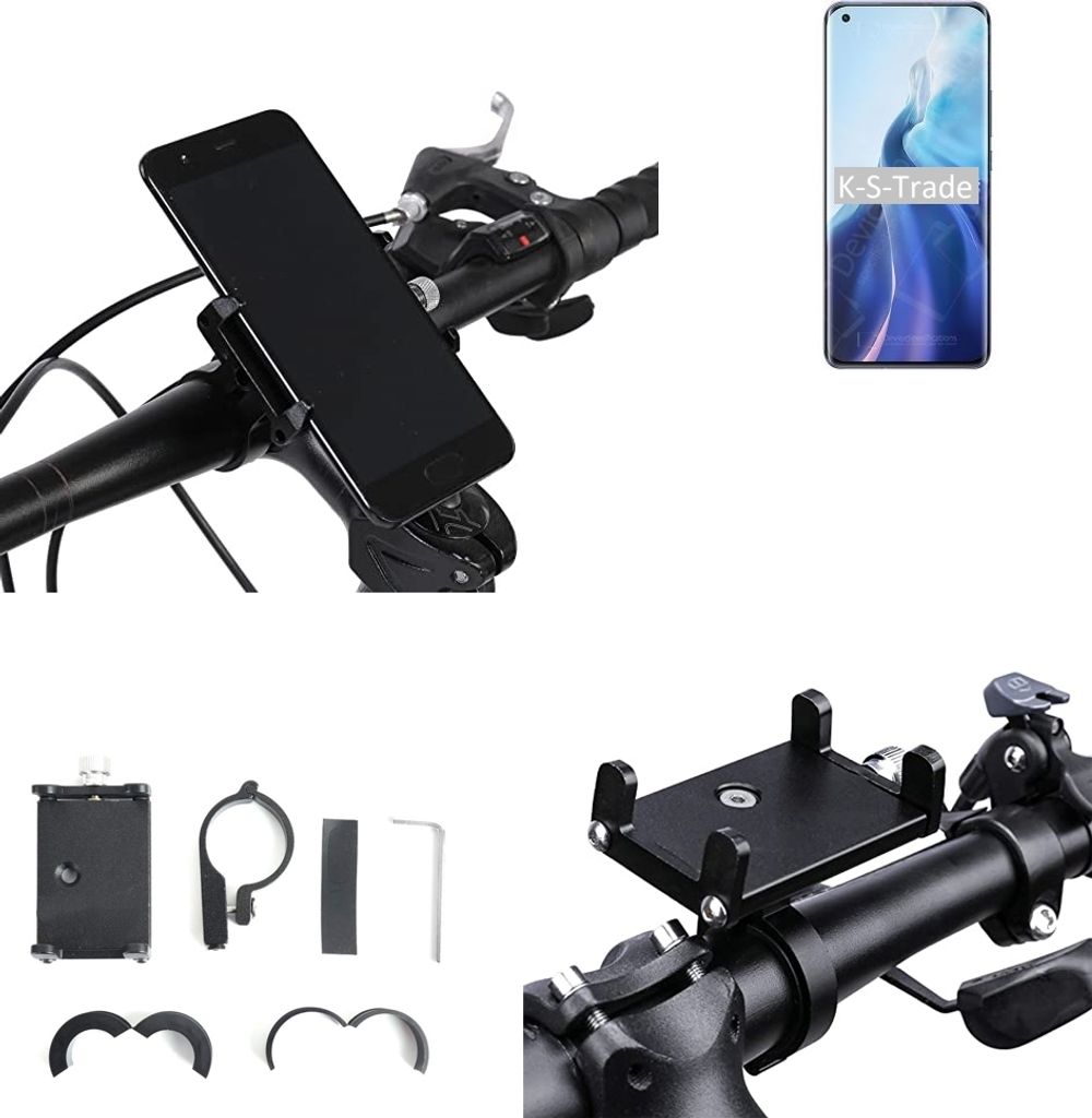 K-S-Trade Handyhalterung für das Fahrrad kompatibel mit Xiaomi Mi 11 Ultra Halter Lenkstange Fahrradhalterung Motorrad Bike Mount Befestigung