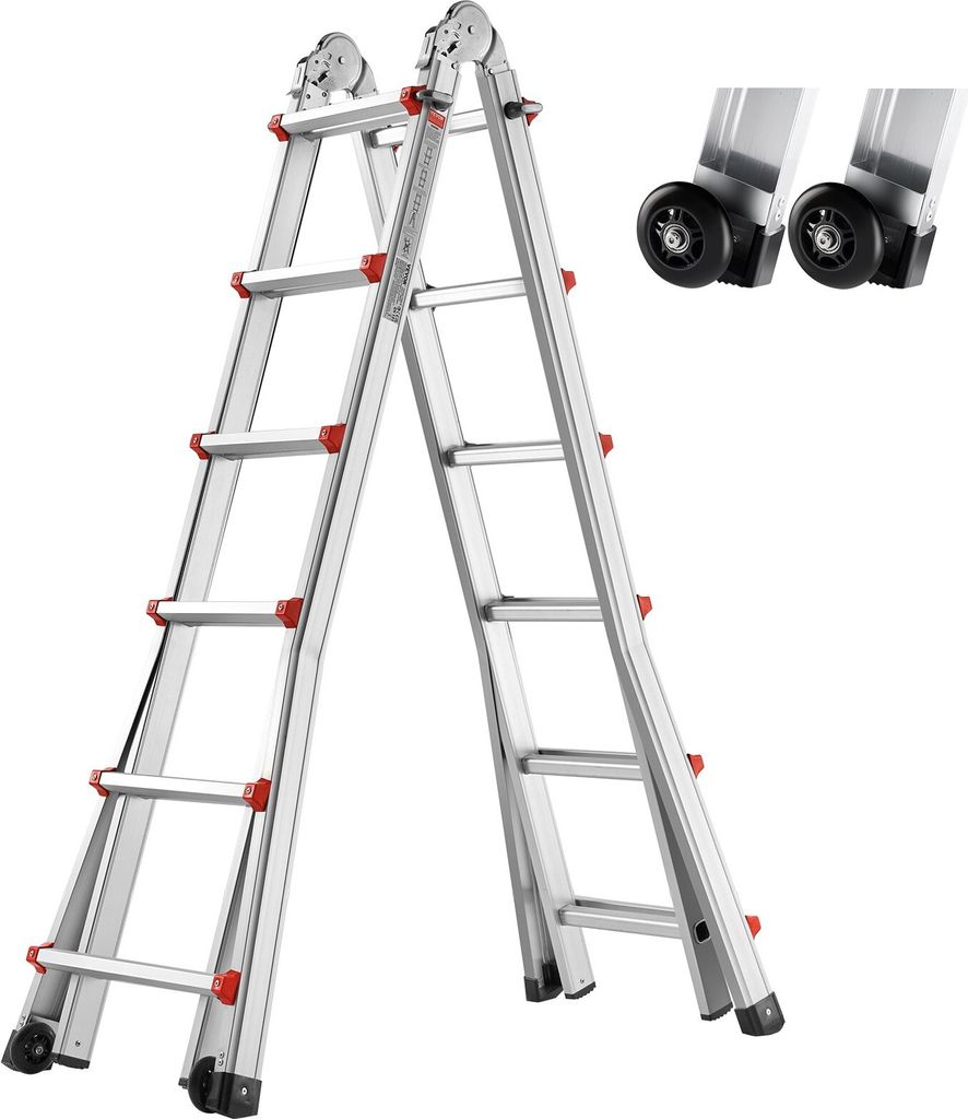 Teleskopleiter, A-Rahmen, 20 ft, Verlängerung, Multifunktion für Hausaufgaben