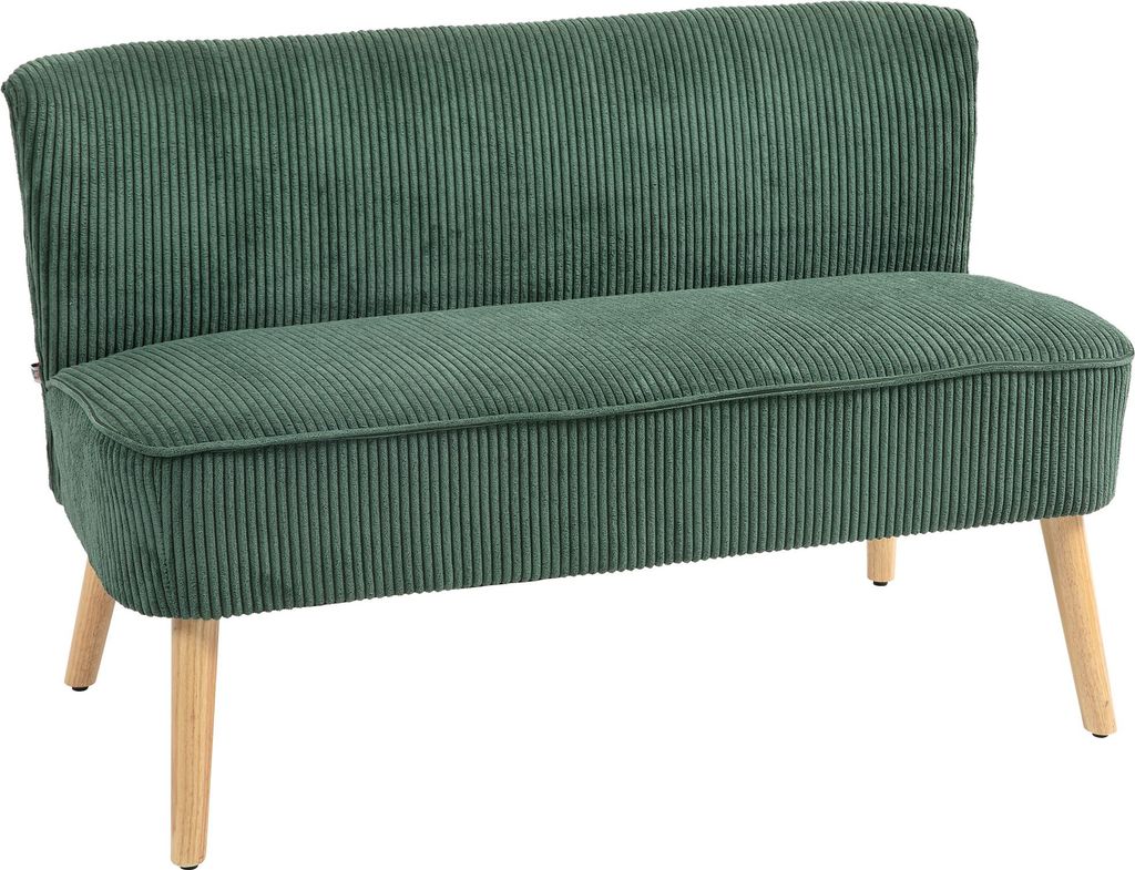 Sofa dwuosobowa HOMCOM, mała sofa dwuosobowa z wykończeniem Zdjęcie produktu 