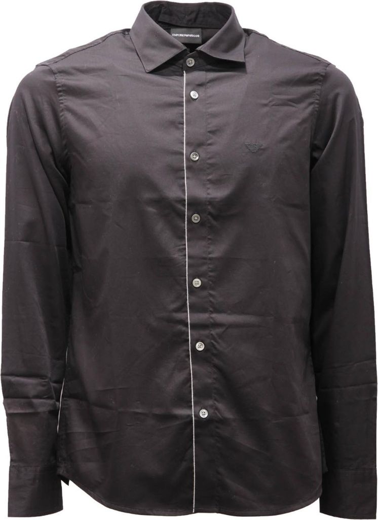 4902AH camicia uomo EMPORIO ARMANI black Baumwolle shirt men