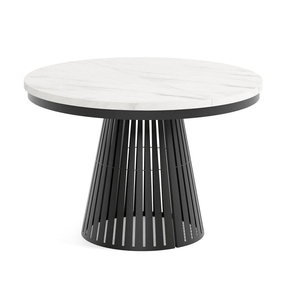 Table à manger ronde et extensible CAVO avec piètement en Image du produit 