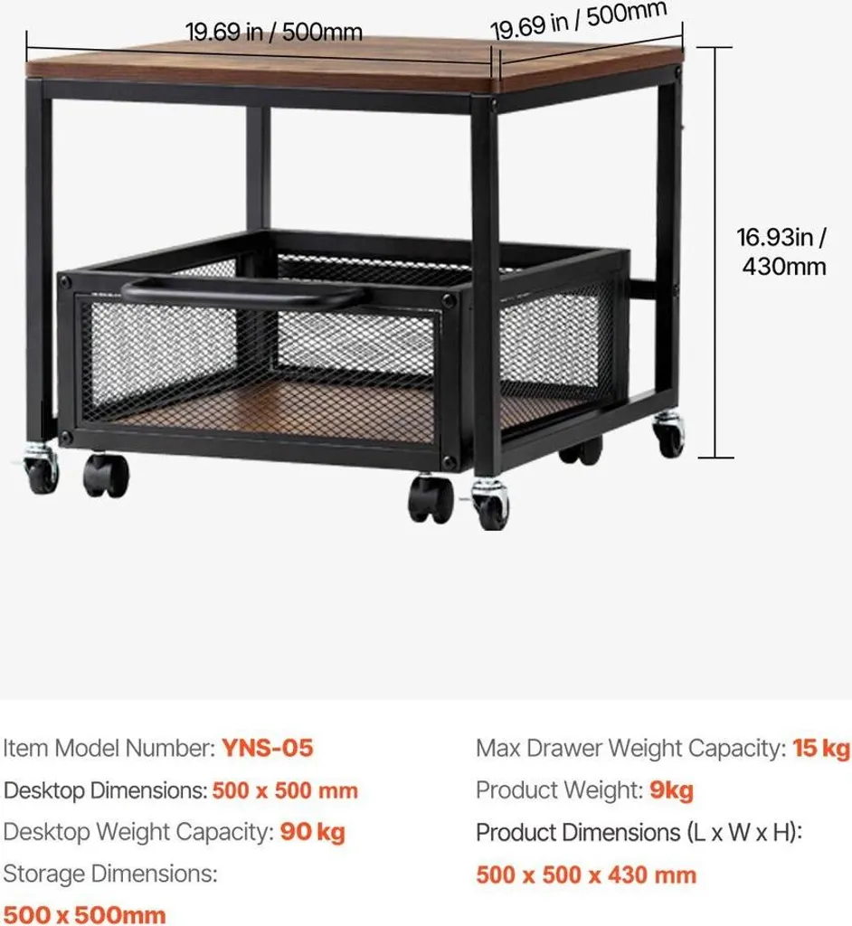 Frigo d'appoint portable brun clair sur roulettes avec support de rangement - 7